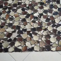 فرش چرم طرح تکه دوزی