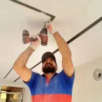 اجرای کناف و pvc و نصب چوب ترمو