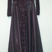لباس مجلسی بنفش تیره بادمجونی