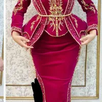 لباس مجلسی به همراه شال هندی