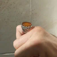 انگشتر عقیق با رکاب دست ساز