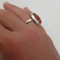 انگشتر عقیق رکاب سبک صفوی