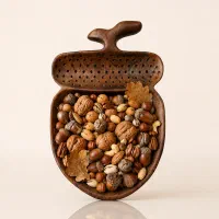 میوه خوری چوب گردو طرح بلوط