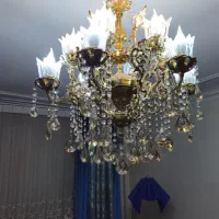 لوستر برنز ۶ شاخه (۱۲ شعله)