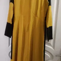 مانتو سرتاسری خردل مشکی|لباس|قزوین, |دیوار