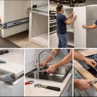 تعمیرات کابینت کمد دیواری دکور رگلاژ درب تعویض ریل