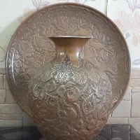 گلدون ودیوار کوب مسی قدیمی