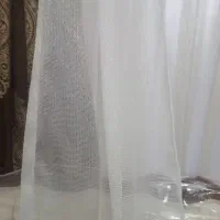 پرده تور دانتل شاین کنار پرده دستک|پرده، رانر، رومیزی|تهران, بریانک|دیوار