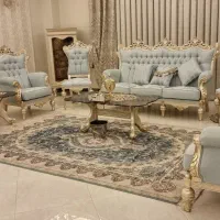 مبلمان استیل ۹ نفره به همراه میز ناهارخوری ۸ نفره