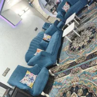مبل راحتی مبلمان درحدنو 7نفره بامیزوعسلی