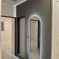 آینه دوسرگرد نوار مشکی همراه نور مخفی همراه ارسال|آینه|ساری, |دیوار