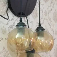 لوستر سه شاخه کریستالی