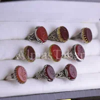 انگشتر های مردانه عقیق سرخ حکاکی شده|جواهرات|مشهد, چهنو|دیوار