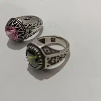 انگشتر توپاز صورتی و زبرجد|جواهرات|ورامین, ریحان آباد|دیوار