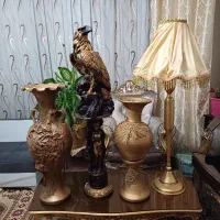 مجسمه و۲ عدد گلدان بزرگ ویک آواژور ساده