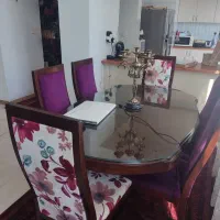 میز ناهار خوری تمام چوب شش نفره