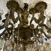 لوستر برنزی ۱۰شاخه ۲۰شعله