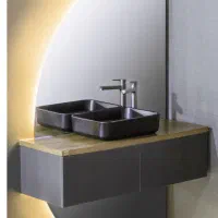 روشویی کابینتی سرامیکی ابعاد 50 60 70 80 90 تولیدی