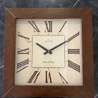 ساعت دیواری مستطیلی چوبی فروش ویژه