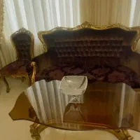 مبلمان استیل چوب ۹ نفره سلطنتی بسیارشیک برند پاژ