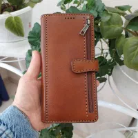 کیف موبایل چرم طبیعی دست دوز