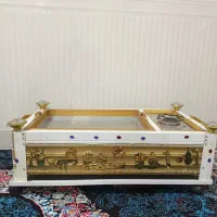 یک عدد منقل عربی آلومینیوم همراه با سینی چرخ