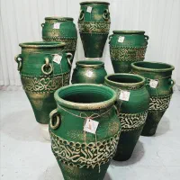 گلدان سفالی پتینه کالیگرافی  *گالری هنری سوفی*