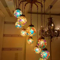 لوستر 10 شعله خاص ، یونیک ، دست ساز و نایاب|لوستر و چراغ آویز|ساری, |دیوار