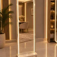 آینه یک سر گرد ایستاده سندبلاست