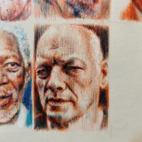 نقاشی با مدادرنگی ،خودکار،پرتره و ریزپرتره