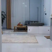 میز تلویزیون چوبی و جاکفشی ام دی اف با نشیمن