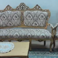 فروش مبل سلطنتی ۹ نفره همراه با میز غذا خوری