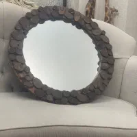 اینه گرد چوبی