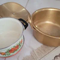 دیگ برنجی و دیگ تفلون قدیمی