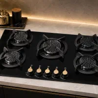 اجاق گاز صفحه‌ای دورنیک ۵ شعله شیشه‌ای