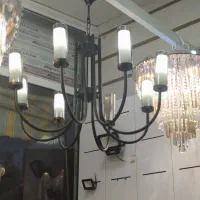 لوستر اسپایدر مشکی|لوستر و چراغ آویز|سنندج, |دیوار