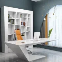 مبلمان اداری میز پایه فلز کارمندی کشو دار