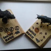 مجسمه دکوری گاو و خرس فلزی نماد بورس ، فارکس|مجسمه، تندیس، ماکت|اصفهان, باغ فدک|دیوار