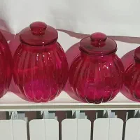 پا سماوری شیشه ای صورتی