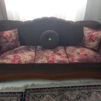 مبل با سه عدد عسلی و میز جلومبلی تمیز بدون خط و خش|مبلمان خانگی و میز عسلی|تهران, دولت‌آباد|دیوار