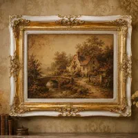 قاب دستساز چوبی نفیس  طلاکوب   فرش ، آینه ، نقاشی