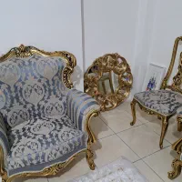مبل ۷ نفره به علاوه ۲ میزبان و ناهار خوری ۶ نفره|مبلمان خانگی و میز عسلی|تهران, شهرک چیتگر|دیوار