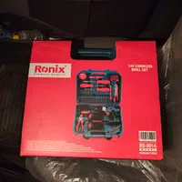 دریل پیچ گوشتی شارژی رونیکس با جعبه ابزار ، آک بند