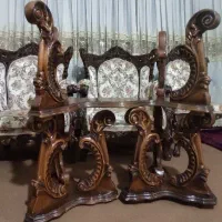 جلو مبلی چوبی کنده کاری|مبلمان خانگی و میز عسلی|میاندوآب, |دیوار