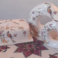 دو عدد گلدان دوناتی زیبا جذاب ویه جا دستمال کاغذی