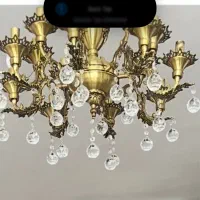لوستر برنجی ۸ شاخه