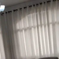 پرده اتوبانی نقره ای همراه دودستک وچوب پرده