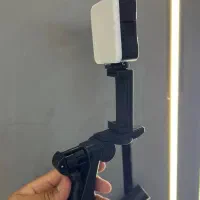 گیمبال و ۳ پایه گوشی همراه میکروفن و ال ای دی