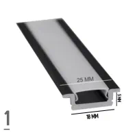 پروفیل چراغ خطی-لاینر نوری-نورخطی توکار کد 1