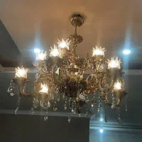 لوستر ۱۲ شاخه طلایی